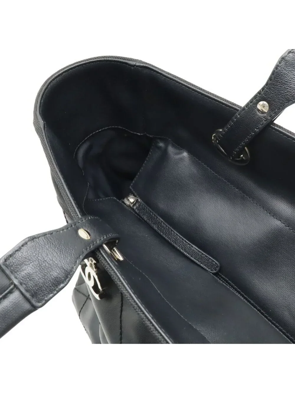 Chanel Paris Biarritz Tote MM Black Silver